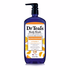 Dr Teals Body Wash with Pure Epsom Salt, Glow & Radiance with Vitamin C & Citrus, 24 fl oz