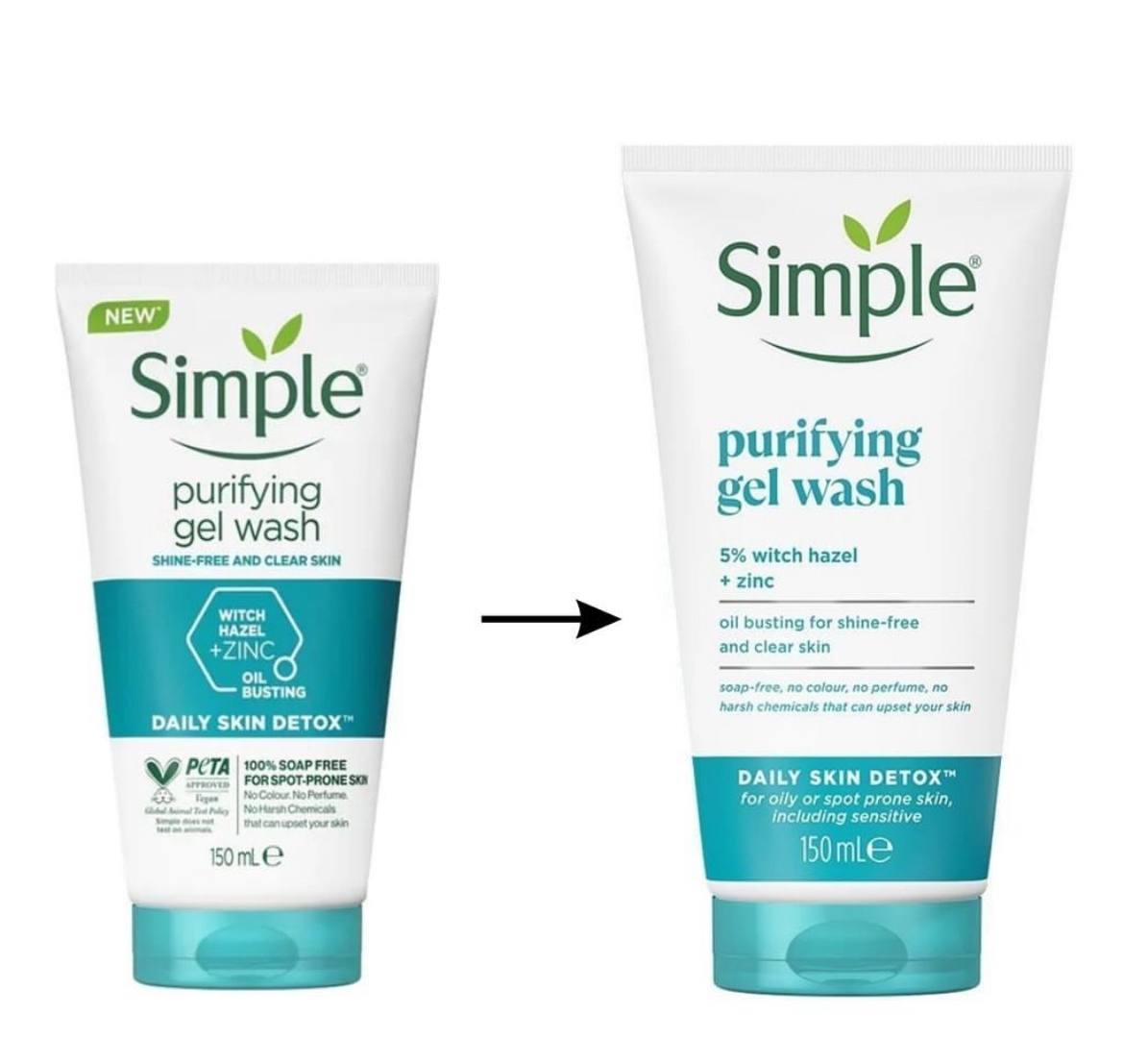 SIMPLE PURIFYING GEL WASH[5% WITCH HAZEL +ZINC